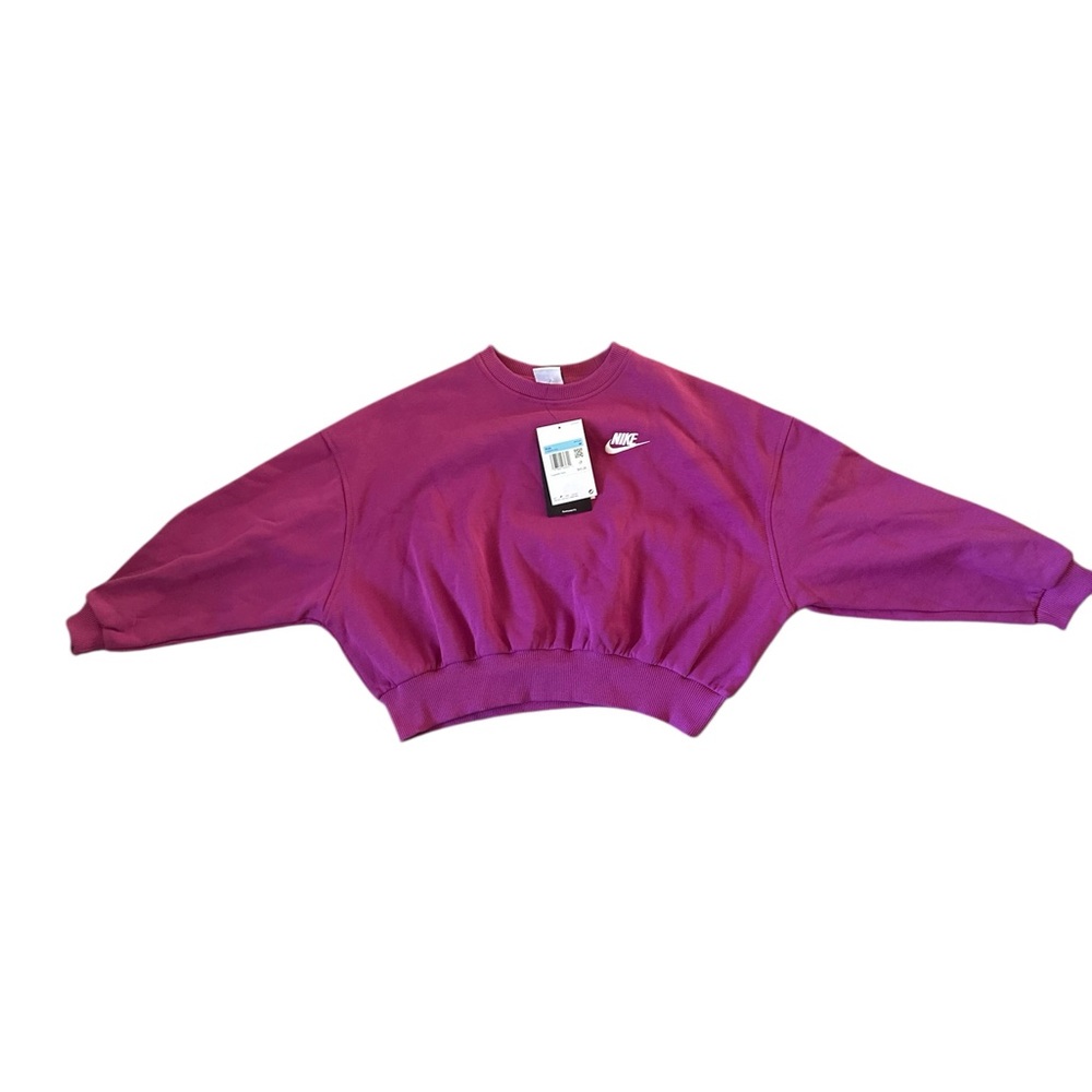 NWT Nike Sportswear Club Fleece Youth Girls' Boxy Crew-Neck Sweatshirt